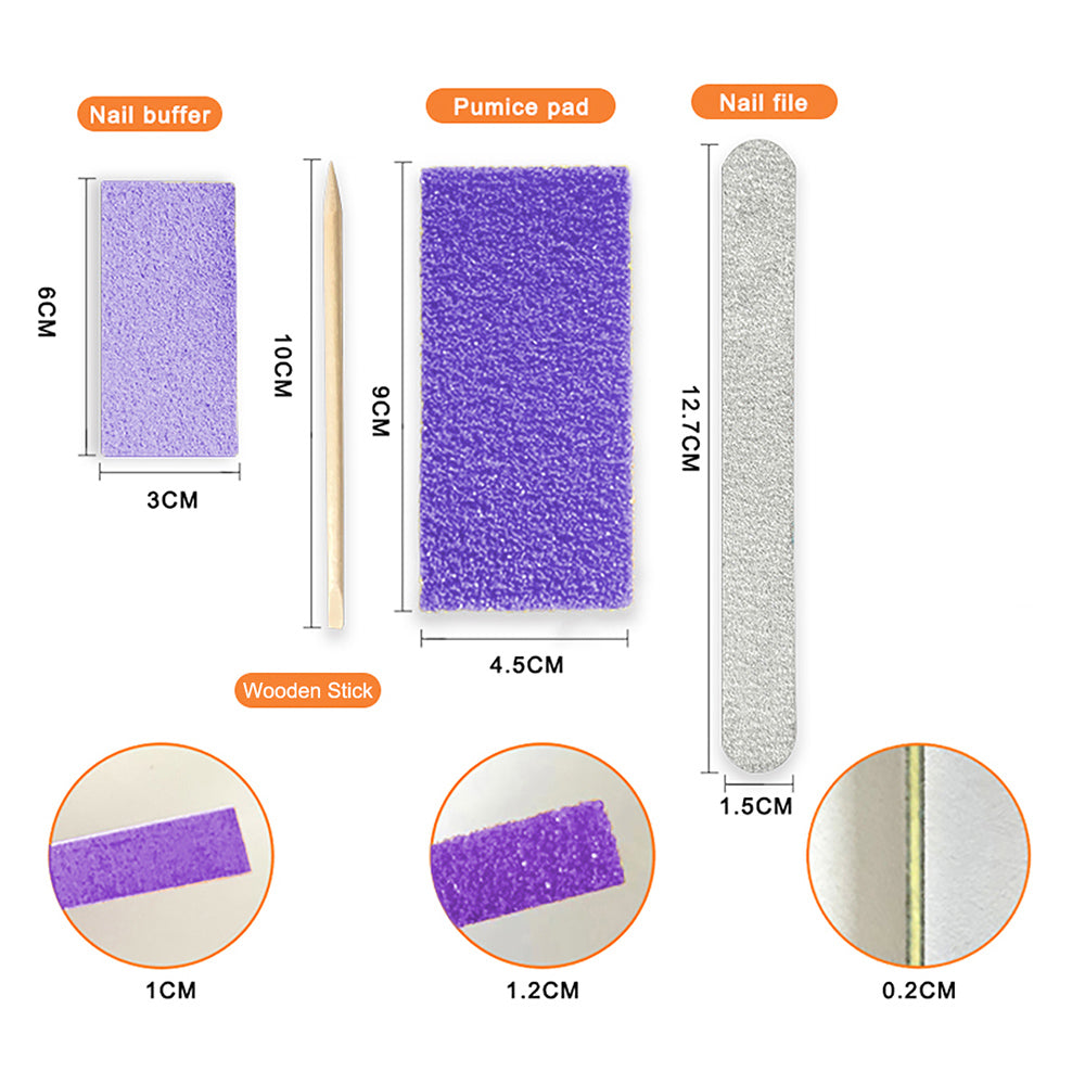 (800 Bộ/Thùng) Bộ dụng cụ chăm sóc móng chân dùng một lần chuyên nghiệp 4 món cho tiệm làm móng số lượng lớn