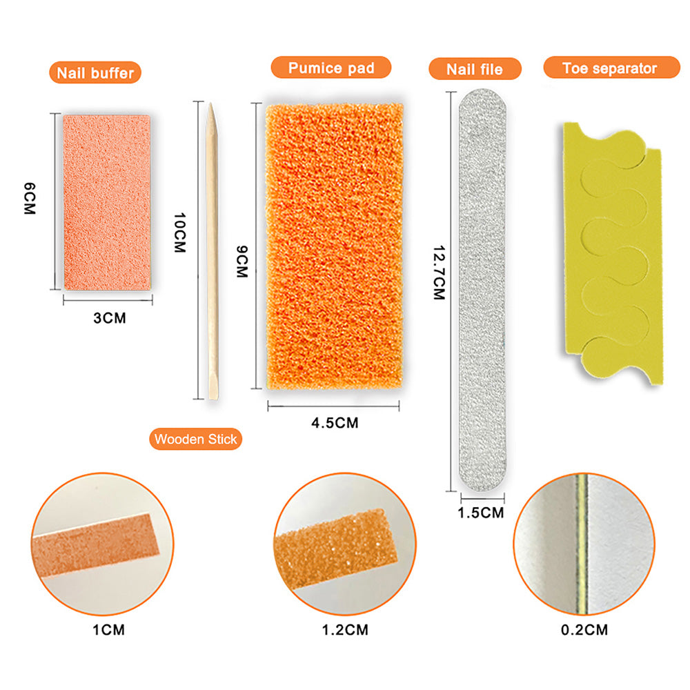 (600 Bộ/Thùng) Bộ dụng cụ làm móng tay và móng chân dùng một lần chuyên nghiệp cho tiệm làm móng bán buôn 5 món
