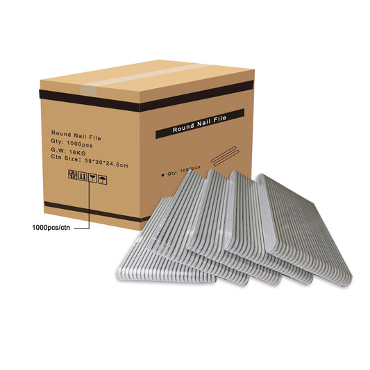 1.000 chiếc/hộp Giũa móng tay chuyên nghiệp hai mặt, độ nhám #80/100, chất liệu nhựa có thể rửa sạch, hiệu ứng vằn ngựa.